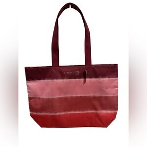 Clinique x Jonathan Cohen Shopping Shoulder Travel Red Pink Tote Bag NWt